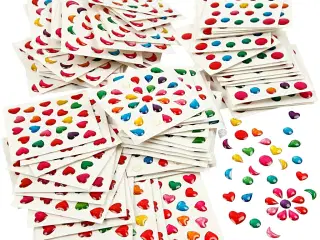 Farverige Ministickers 7-11 mm - 100 ark