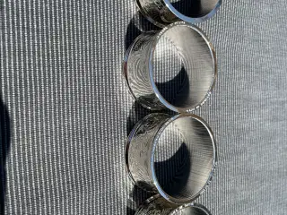 4 nye serviet ringe i sølvplet