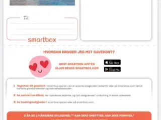 Smartbox - overnatning for 2