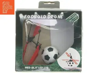 Fodbolddrone med LED lys fra Vidcom Danmark (str. 12 cm)