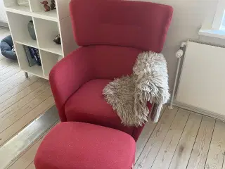 Lænestol med puf. 