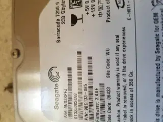 Seagate 3.5" harddisk 250gb sata