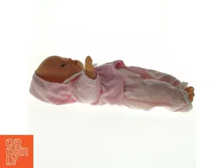 Dukke med lyserødt tøj fra New Born Baby (str. Niogtredve x 18 cm)