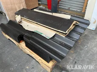 Tagplader Swisspearl B7 sort/blå 38 styk