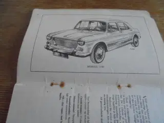 Instruktionsbog for Morris Marina 1100  