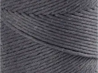Grå Macramé Snor 198m - 2mm, Genanvendt Materiale