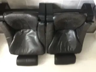 Sorte læder lænestole
