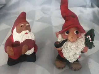 2 keramik julefigurer juletrold & julemand 
