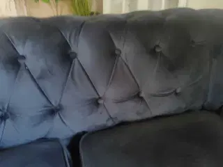 Fin velour sofa