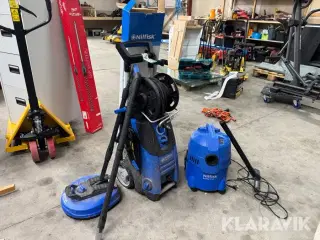 Højtryksrenser og industristøvsuger Nilfisk Premium 190 - Buddy || 12 med udstyr