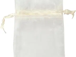 Organzaposer 7x10 cm, råhvid - 10 stk.