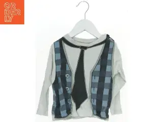 Langærmet bluse med printet vest og slips fra Friends (str. 86)