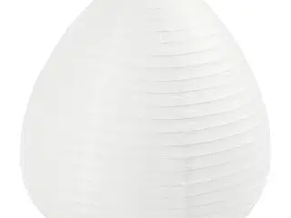 Rispapirlampe, Dråbe, H: 27 cm, diam. 25 cm, hvid, 1 stk.