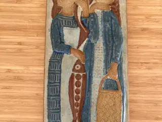 “Fiskepigerne” vægrelief keramik