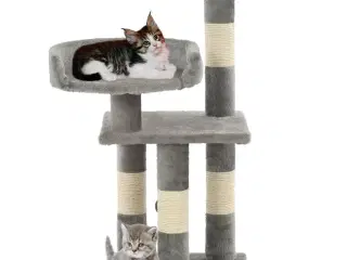 Kradsetræ til katte med sisal-kradsestolper 65 cm grå
