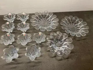 Holmegaard Åkander glas skåle og lysestager
