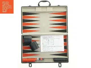 Backgammon spil med kuffert (str. 41,5x25 cm)