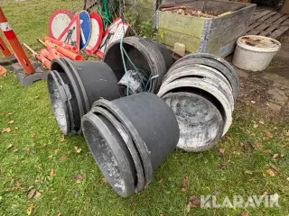 Murerbaljer 23 styks og 4 små spande