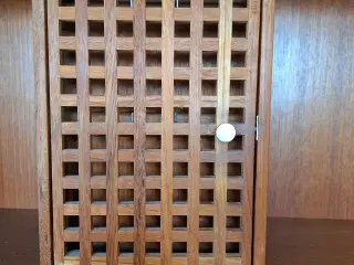 Teaktræ nøgleskab med kroge