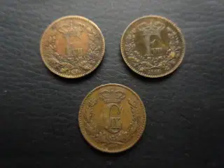 1 skilling 1856, 1860 og 1872