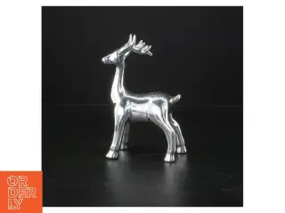 Sølvfarvet dekorativt rådyr (str. 16x9 cm)