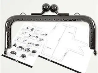 Elegant 10 cm bøjle til pung - Mørk grå metallic