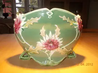grøn fajance vase
