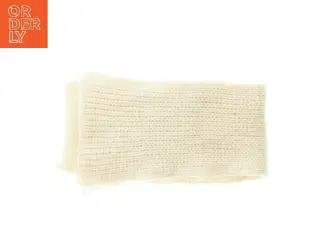 Hvid strikket halstørklæde (str. 23x172 cm)