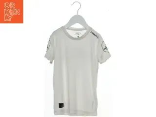 Hvid t-shirt med logoer fra Craft (str. 122)