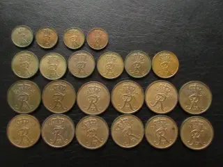 1, 2, 5 ører bronze 1960-1972 Fr. IX komplet serie