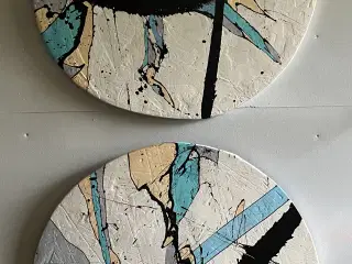 Abstrakt maleri på træ