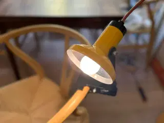 Gul retro klemme-lampe / bordlampe / væglampe