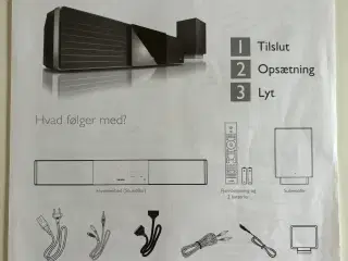 SoundBar med Subwoofer og video