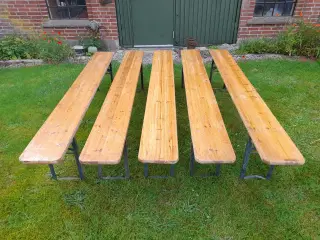 Festival-bænke sælges 5 stk.
