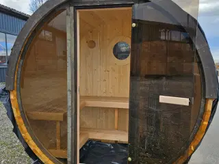 Ny størrelse lille terrasse sauna til 3-4 personer