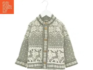 Cardigan i 100% blød Merino Uld(str. 110 cm)