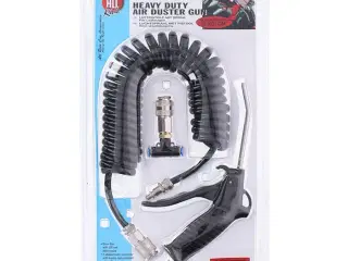 Allride Luftpistolsæt, spiralslange, heavy duty, sort,
