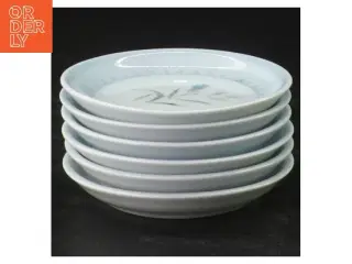 Blå kornblomst Porcelænstallerkener med blomstermotiv fra B&G (str. Ø, 9 cm)