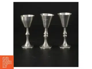 3 vintage snapseglas fra Carl Christensen (str. 9 cm. 3 styk)