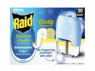 Elektrisk Myggeskræmmer Raid Family Antimosquitos 30 Nat