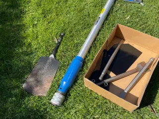 Trykluft spade med tilbehør 