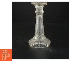 Lysestage i glas (str. 18 cm)