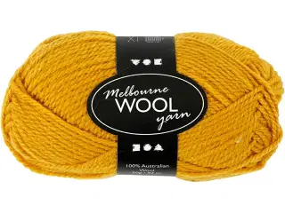 Melbourne Uldgarn, L: 92 M, mørk gul, 50 g/ 1 ngl.