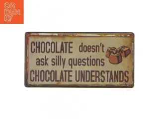Dekorativ magnet med chokolade citat fra Lafinesse (str. 10x5 cm)