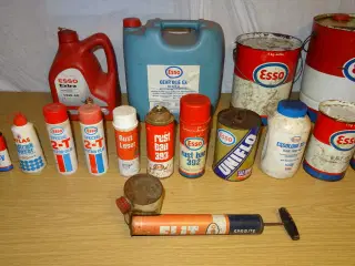 Esso samling af dåser,dunke m.m