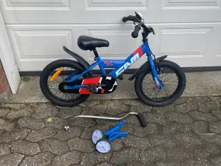 16” cykel inkl støttehjul
