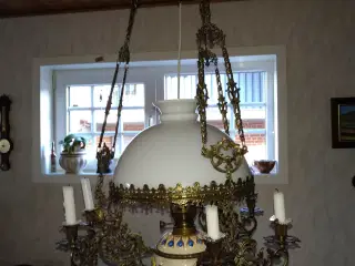 Loftslampe majolika med hejs