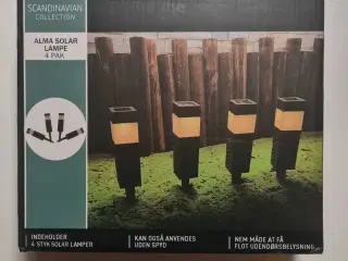 4 stk. Solar lamper (Nye)