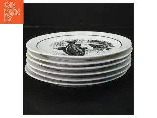 Fisketallerkener fra Inglasur - 6 stk.(str. Ø 19 cm) (str. Ø 19 cm).