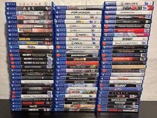 83 Stk Playstation 4 / PS4 Spil. De fleste til 100